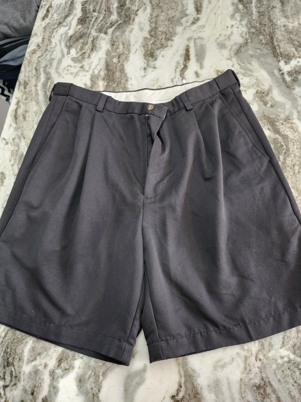 Haggar Black Flat-Front Men's Shorts